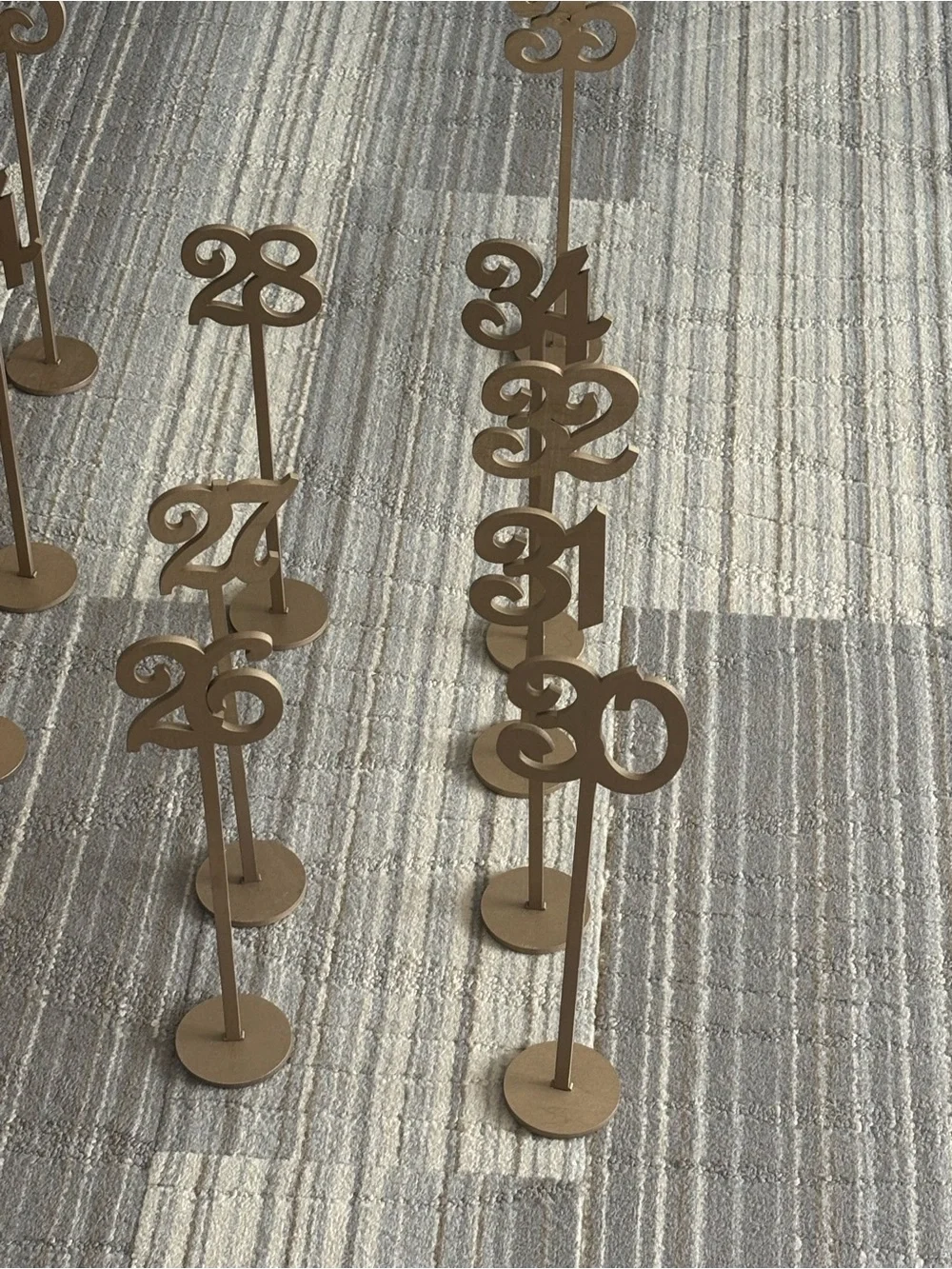 Large Lot of 44 decorative wooden signs from an original set of 1-50.